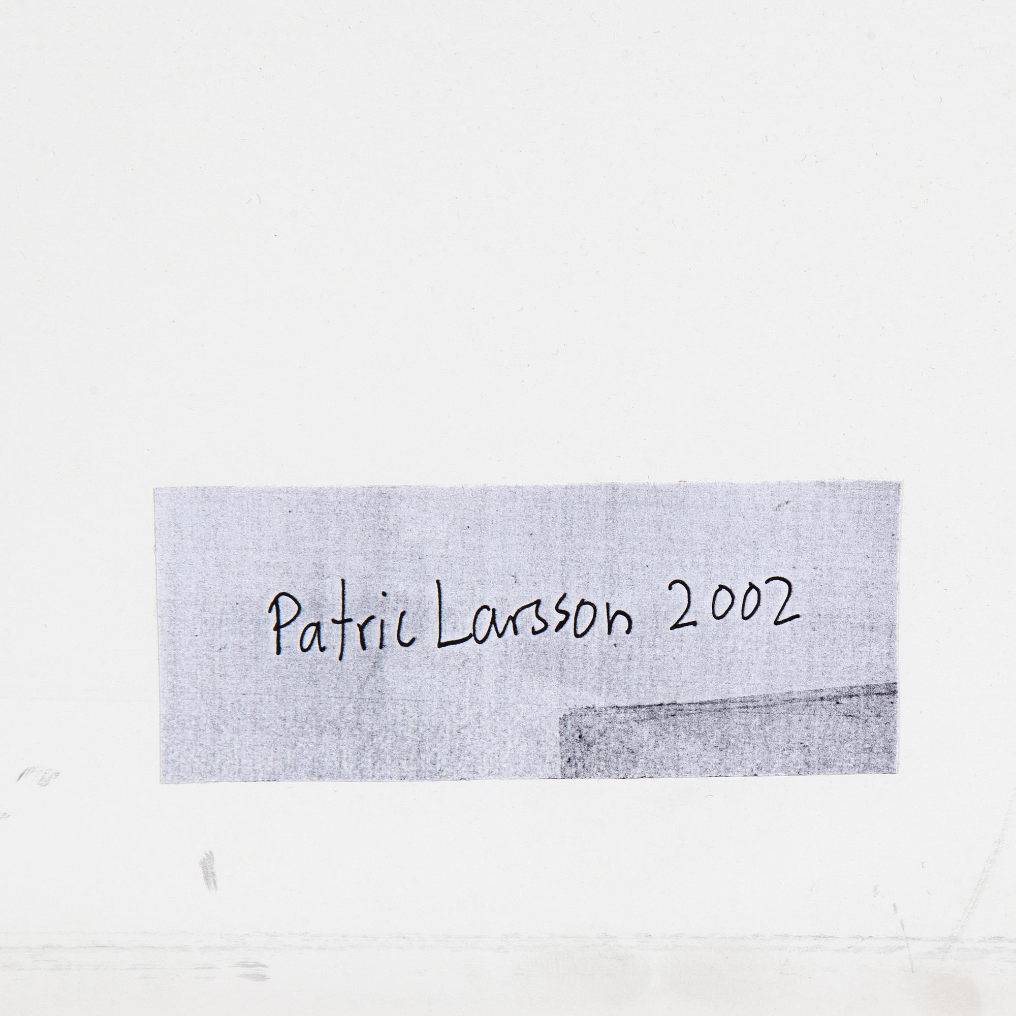 PATRIC LARSSON, Fountain pen and ink on paper, signed Patric Larsson and dated 2002 verso.
