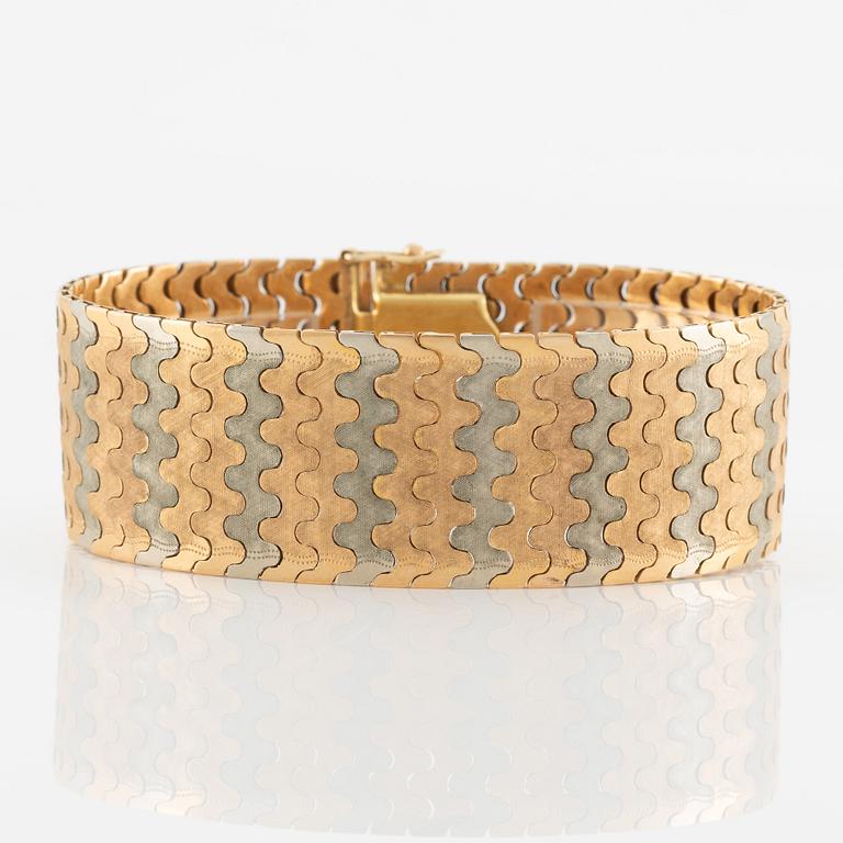 Bracelet, 18K three-colour gold, Italy.