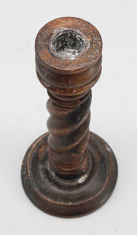 LJUSSTAKE, trä, barockstil, 1800-tal.