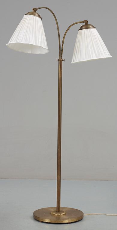 GOLVLAMPA, mässing, Sverige, 1940-tal.