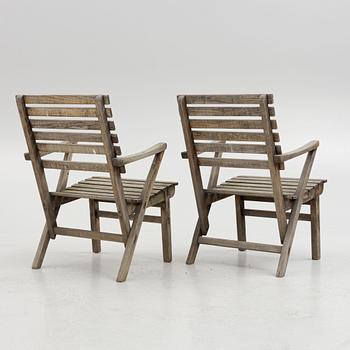 Carl Malmsten, garden furniture, 4 pieces, "Bergshamra", Igelstaverken, Södertälje.