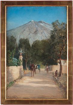 Wilhelm Dahlbom, A street in Menton.