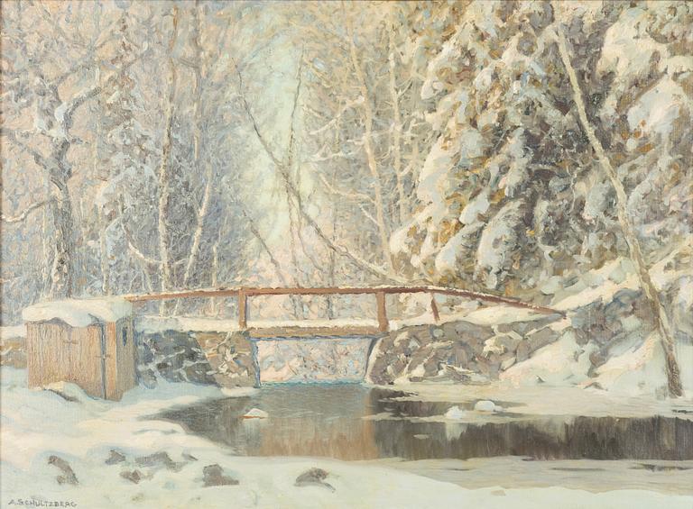 Anshelm Schultzberg, "Motiv från Graversfors, Kolmården".