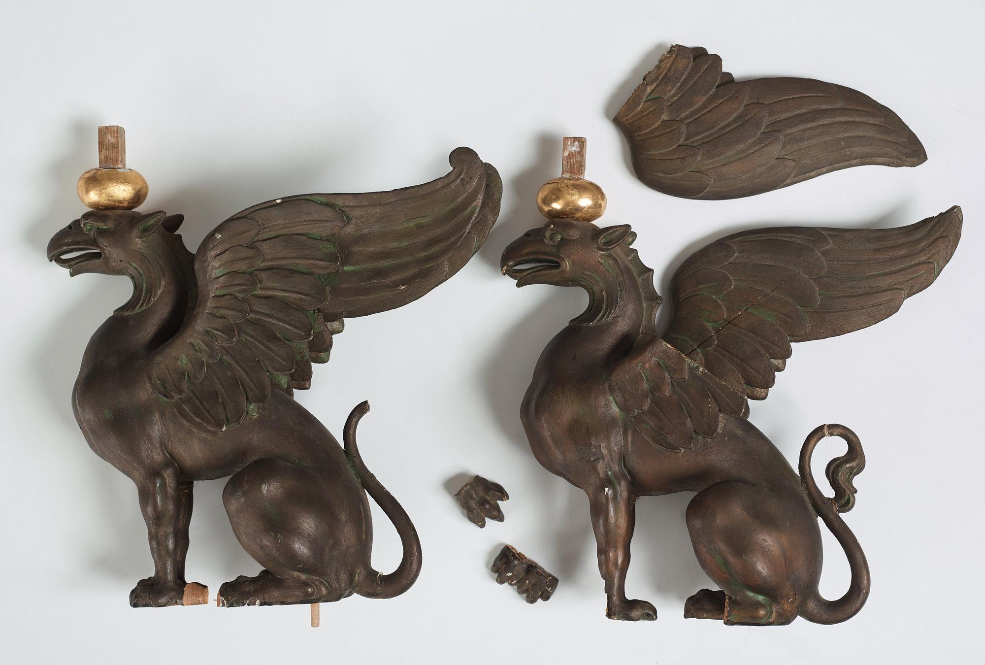 An Empire mirror with console table, attributed to N Frisk (Stockholm 1805-24).