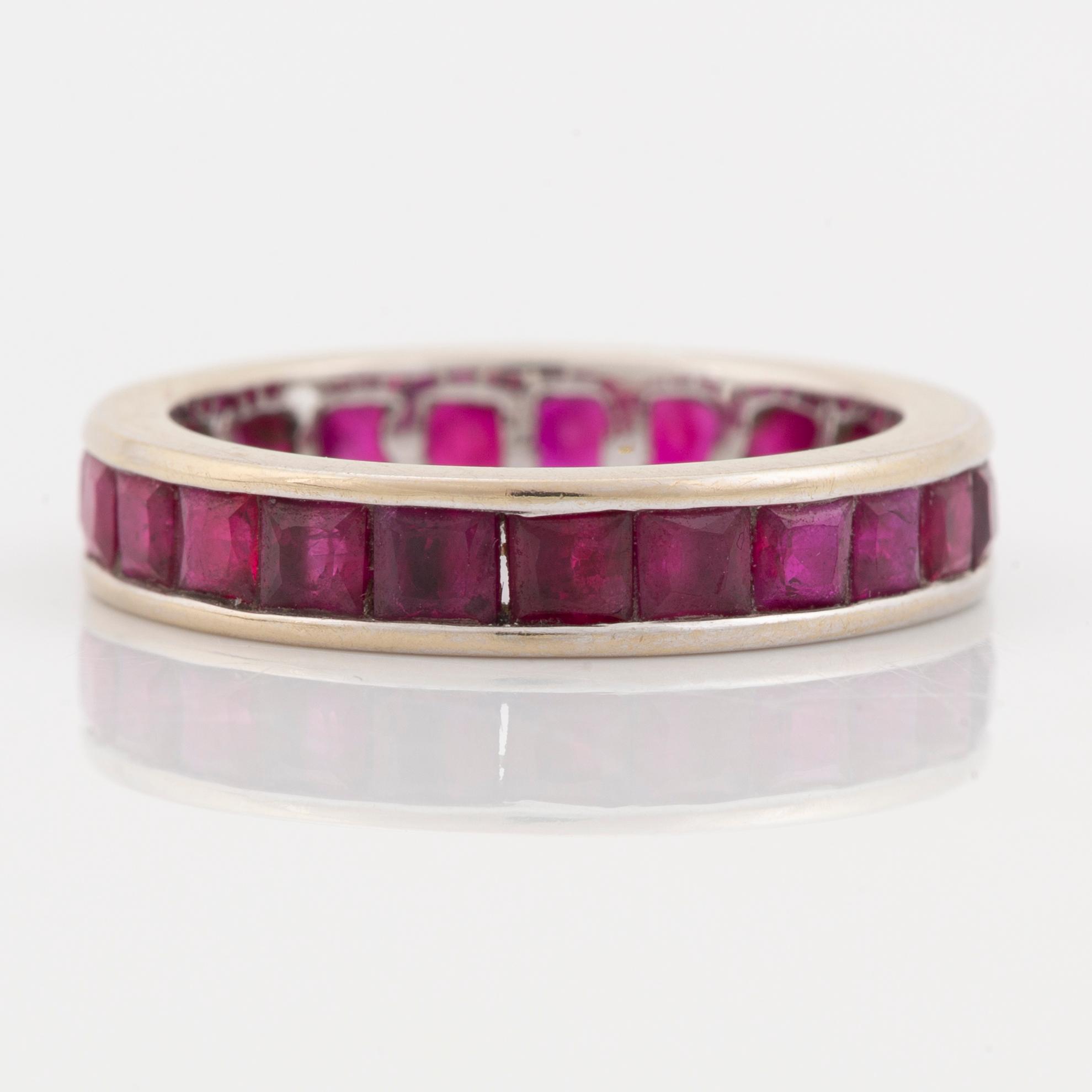 Ruby eternity ring.