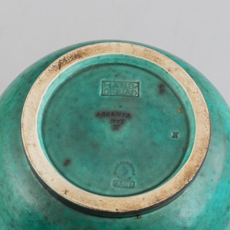 Wilhelm Kåge, a stoneware 'Argenta' vase, model 1079, Gustavsberg.