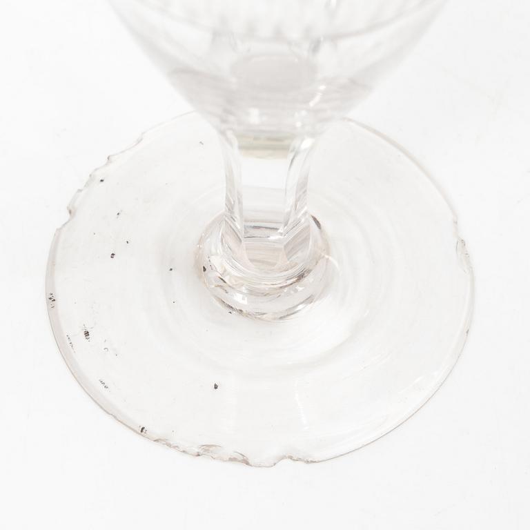 A set of thirty late Gustavian glasses, including from Casimirsborgs glassworks, late 18th/early19th century.