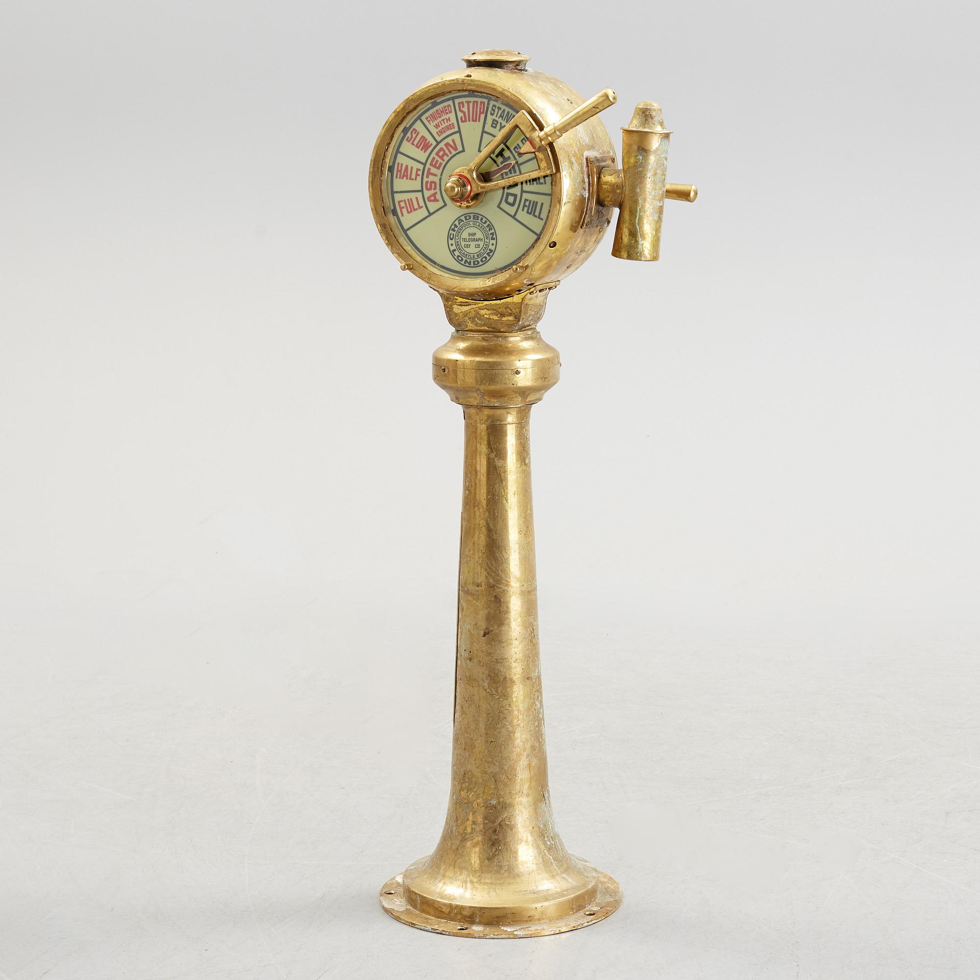 Ship telegraph, marked Chadburn London.