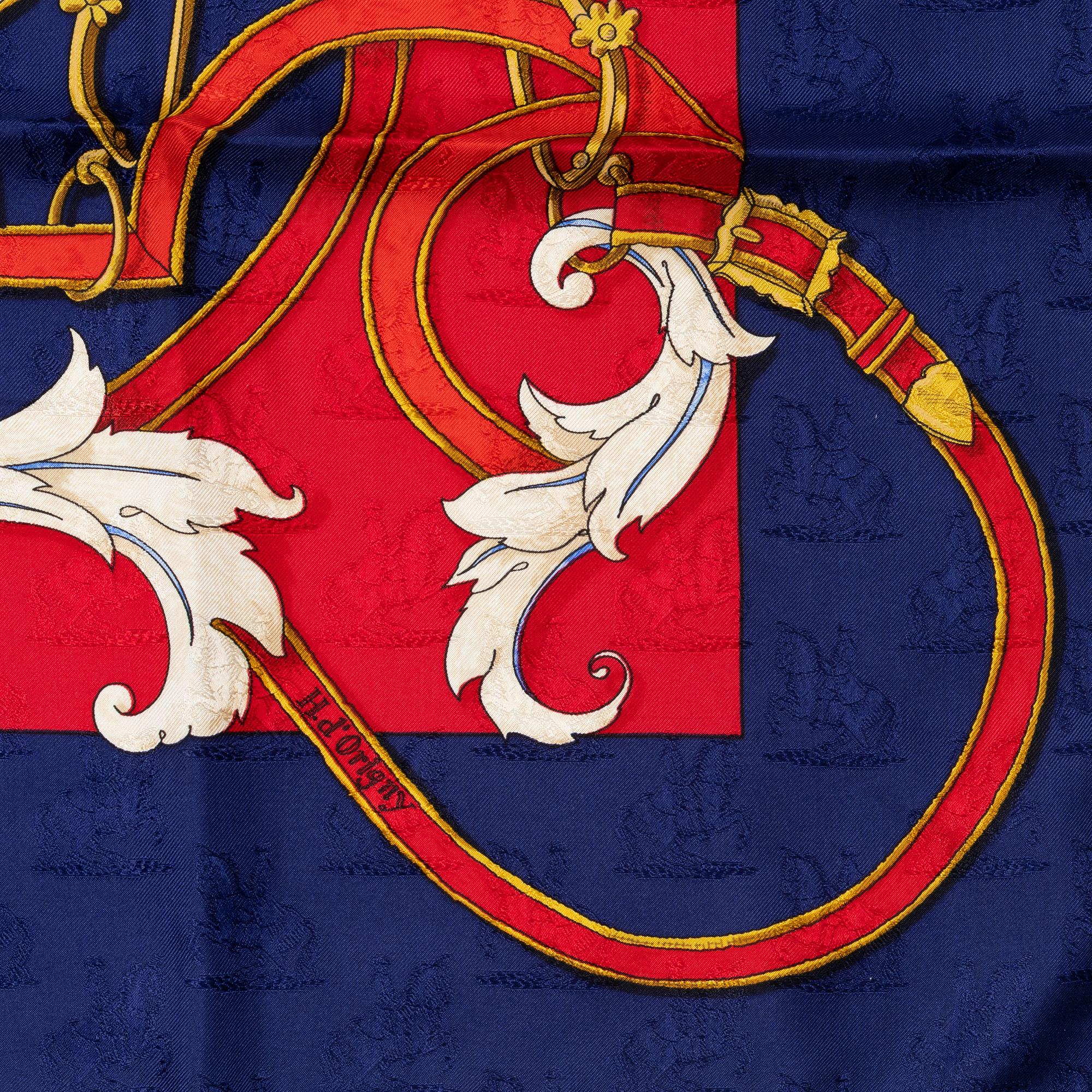 Hermès, scarf, "L'Instruction du Roy en l'exercice de Monter à Cheval".