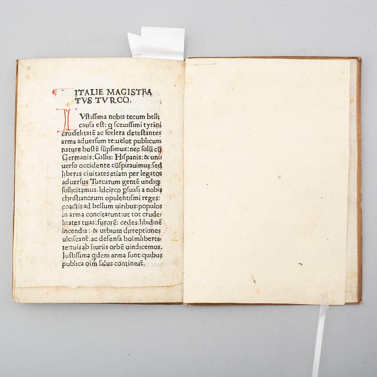BOOK, Incunable, Rome 1473.