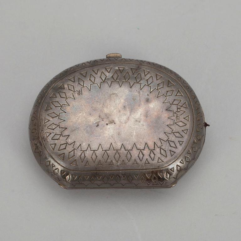 PORTMONNÄ, silver, Ryssland  ca 1900. Total vikt 62 g.