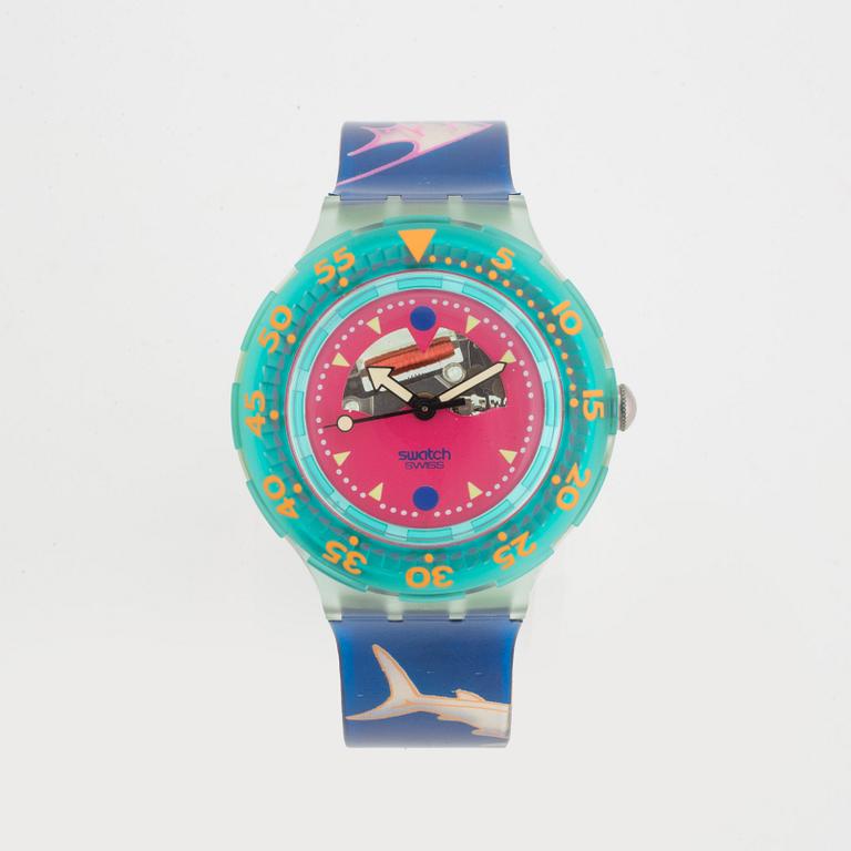SWATCH, Scuba, Happy Fish, wristwatch, 38,3 mm,