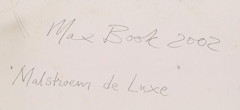 MAX MIKAEL BOOK, blandteknik på duk signerad Max Book och daterad 2002 a tergo.