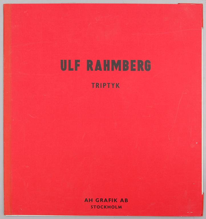 ULF RAHMBERG, 3 st, färglitografier, "Triptyk", en monogramsignerad, en numrerad 34/200.