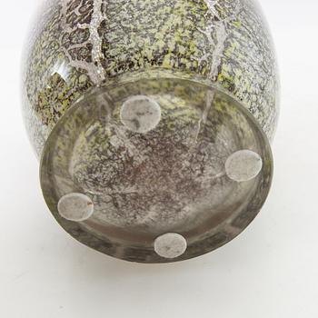 Table lamp and vase, Ikora, WMF (Württembergische Metallwarenfabrik), Germany, mid 20th century.