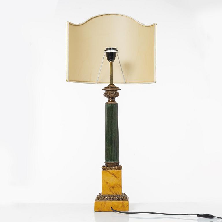 Bordslampor, ett par,  Empirestil, Acanto, Spanien, samtida.