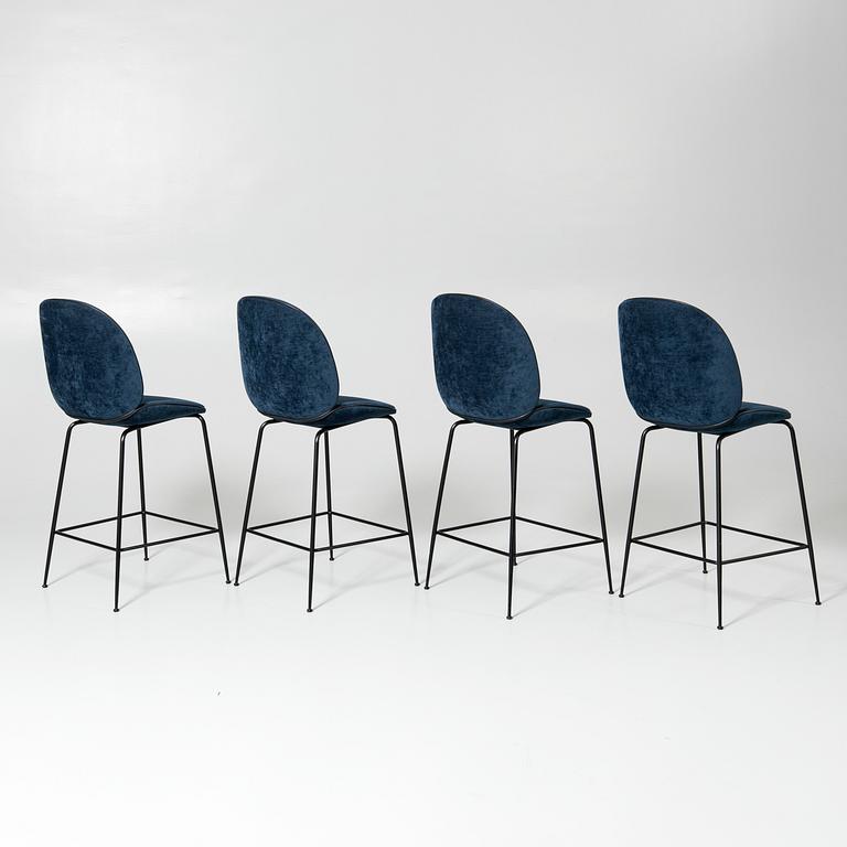 GamFratesi, barstolar, 4 st, "Bettle", Gubi, modern tillverkning.