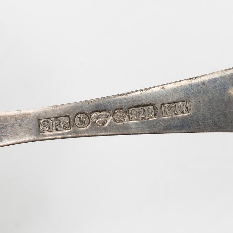 Guldsmed S Petersson i Söderhamn Ab, skedar, 4 st, sterlingsilver, Bollnäs, bl a 1989.