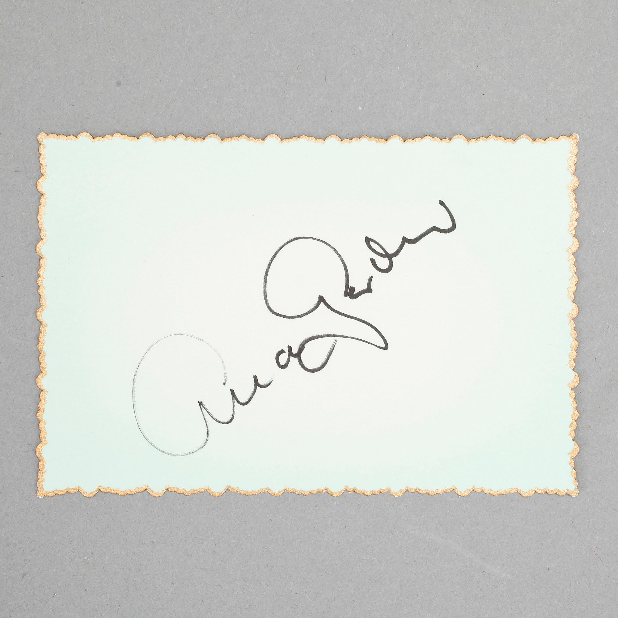 SKÅDESPELARE, 17 st, bla Graucho Marx och Woody Allen, egenhändiga.