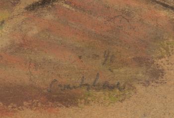 Roland Svensson, Rowboat by the cliff.