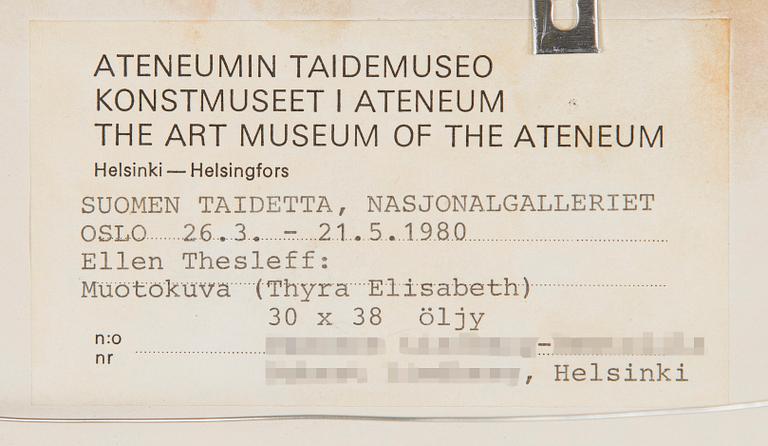 Ellen Thesleff, Muotokuva (Thyra Elisabeth).