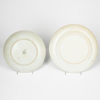 Nine Chinese porcelain plates, Qing Dynasy, 18th-19th Century.