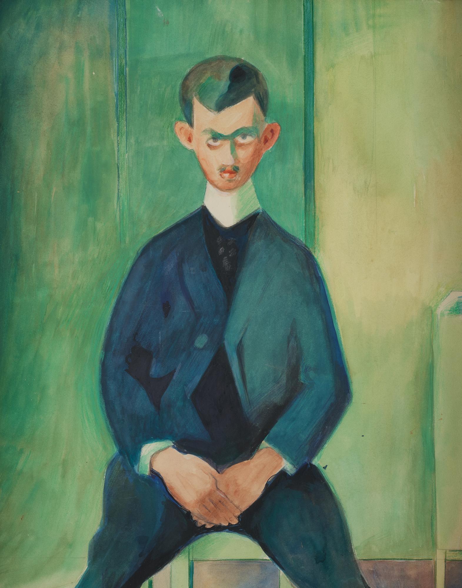 Einar Nerman, akvarell, signerad.