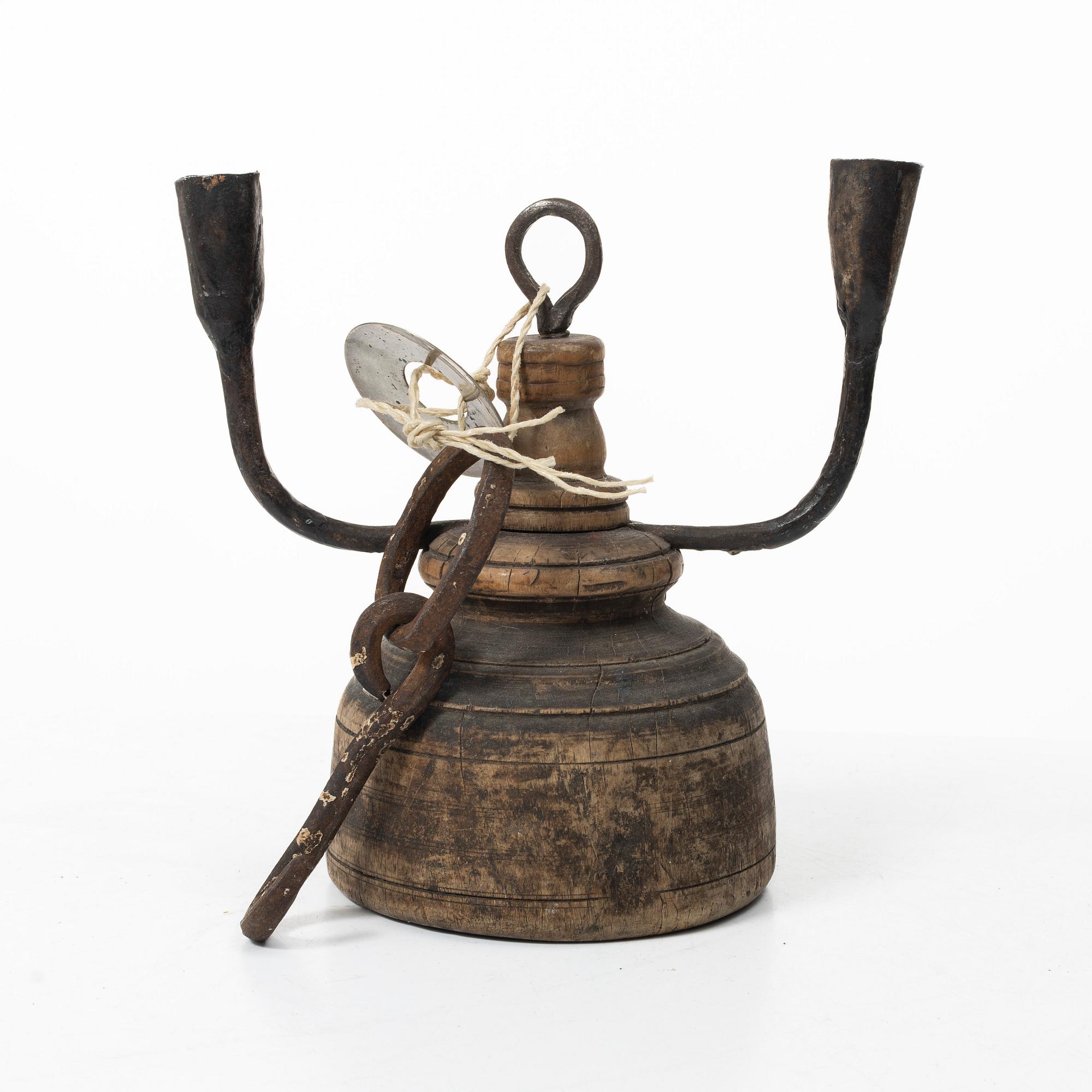 Candle holder, folk art, 17th/18th century.