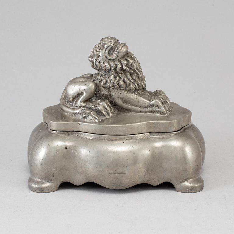 Anna Petrus, a pewter inkwell, Herman Bergman Konstgjuteri, Stockholm 1930s.