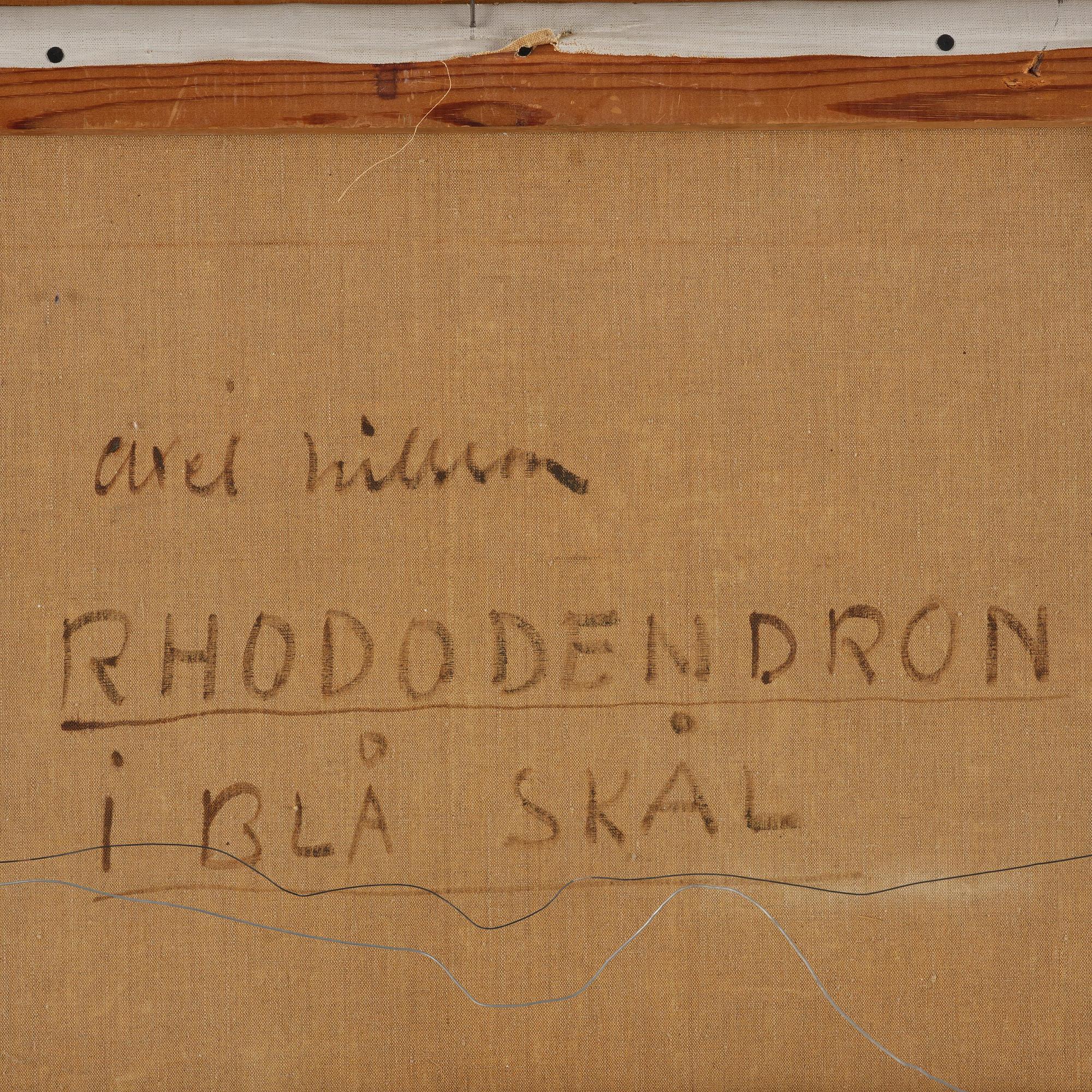 Axel Nilsson, "Rhododendron i blå skål".