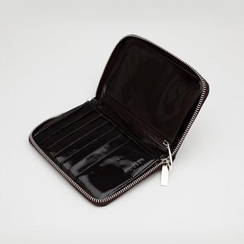 THIERRY MUGLER, axelremsväska samt plånbok.