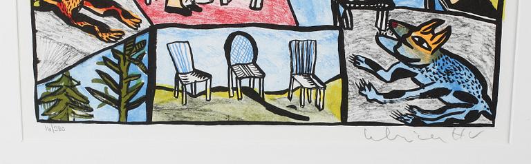 ULRICA HYDMAN-VALLIEN, färglitografi, signerad och numrerad 16/380.