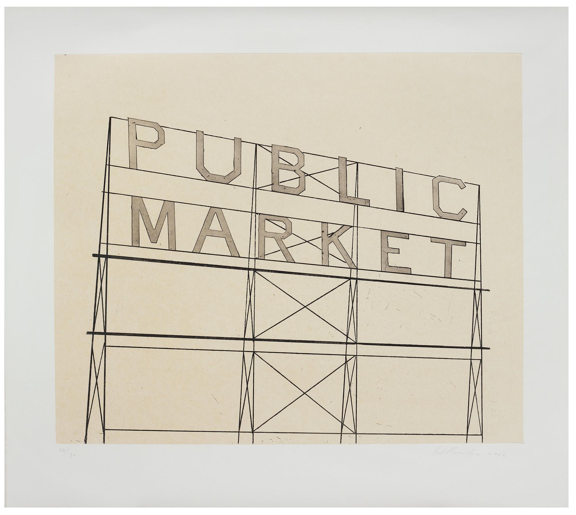 Ed Ruscha, "Public Market".