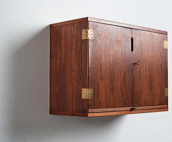 Svend Langkilde, a rosewood wall hung bar cabinet, Langkilde Møbler, Denmark 1960s.