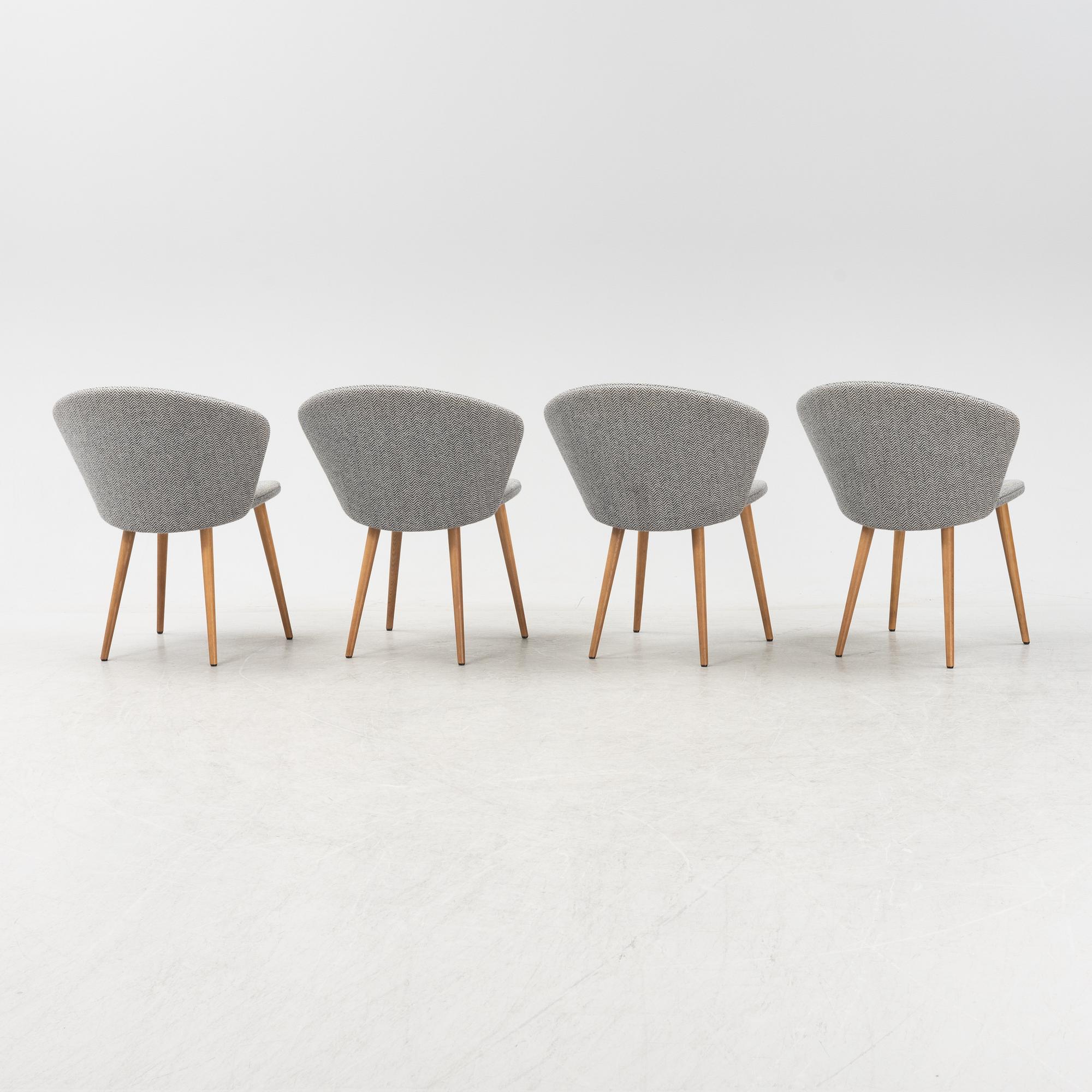 A set of four 'Miss Holly Upholstered' by Jonas Lindvall for Stolab designed 2018.