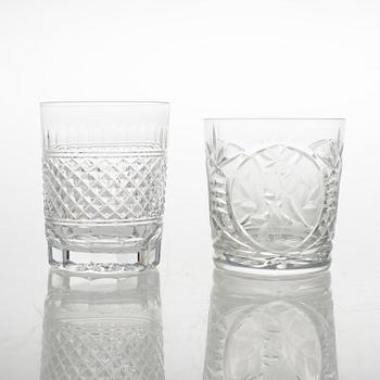 BÅLSKÅL, KARAFF och 87 st GLAS, glas.