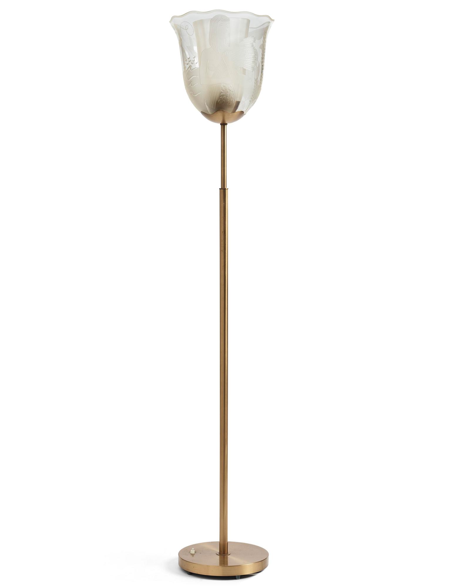 Bo Notini, a Swedish Modern floor light, Glössner & Co, Sweden, 1940-50s.