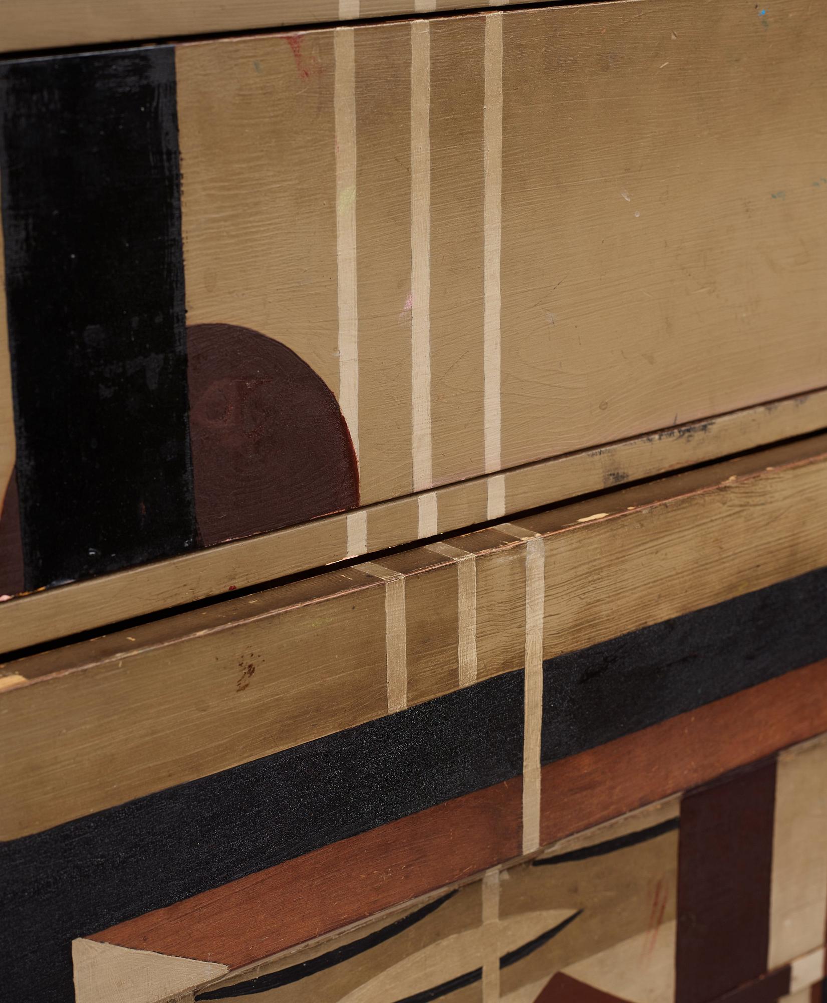 Ingegerd Torhamn, a modernist painted and decorated chest of drawers, Sweden ca 1930.