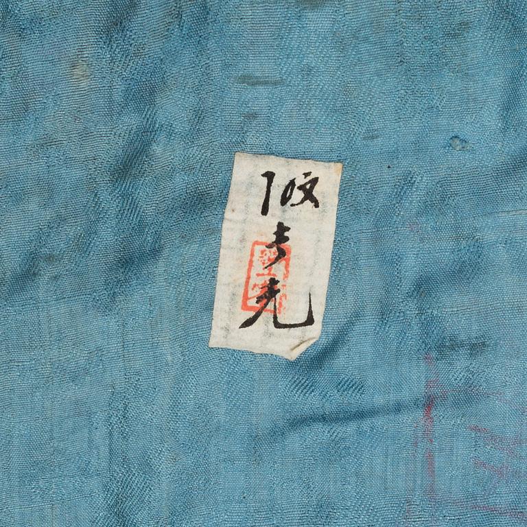 Three Chinese  textiles, early 20th century and mid 19th century.