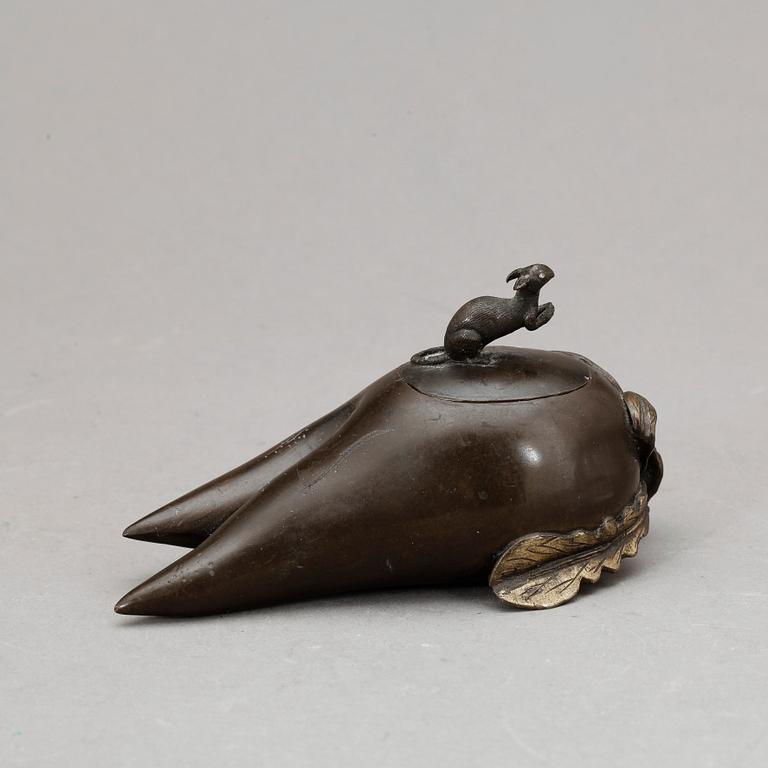 BLÄCKHORN, brons, Kina, sannolikt sen Qing dynastin.