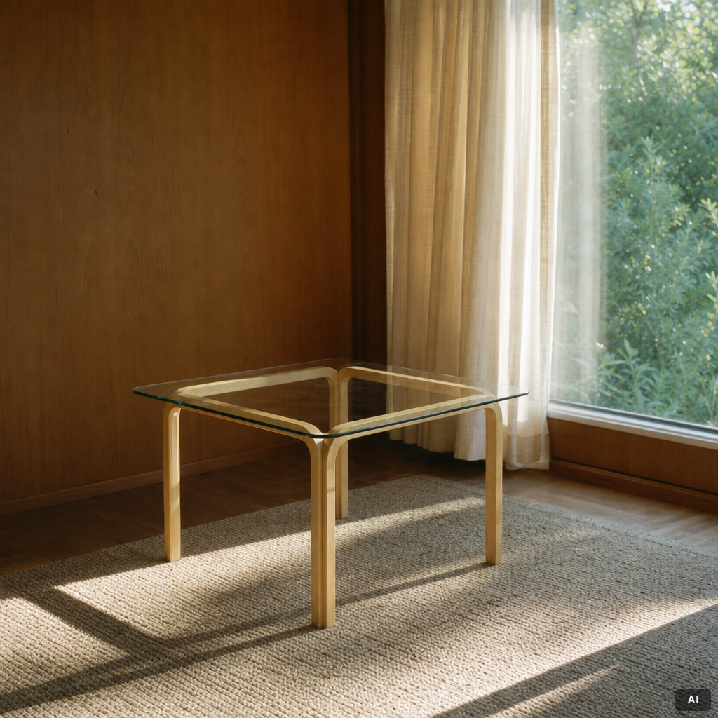 Alvar Aalto, soffbord, modell Y805, Artek, 1900-talets andra hälft.
