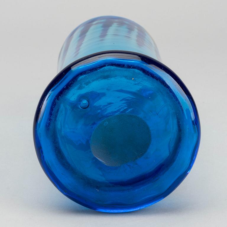 THEODORE LEGRAS, ascribed, handpainted Art Nouveau glass vase.