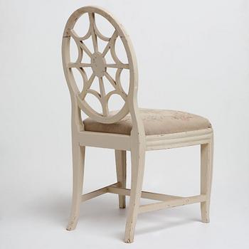 STOL, tillskriven Jacob Malmsten (mästare i Stockholm 1780-1788), gustaviansk.