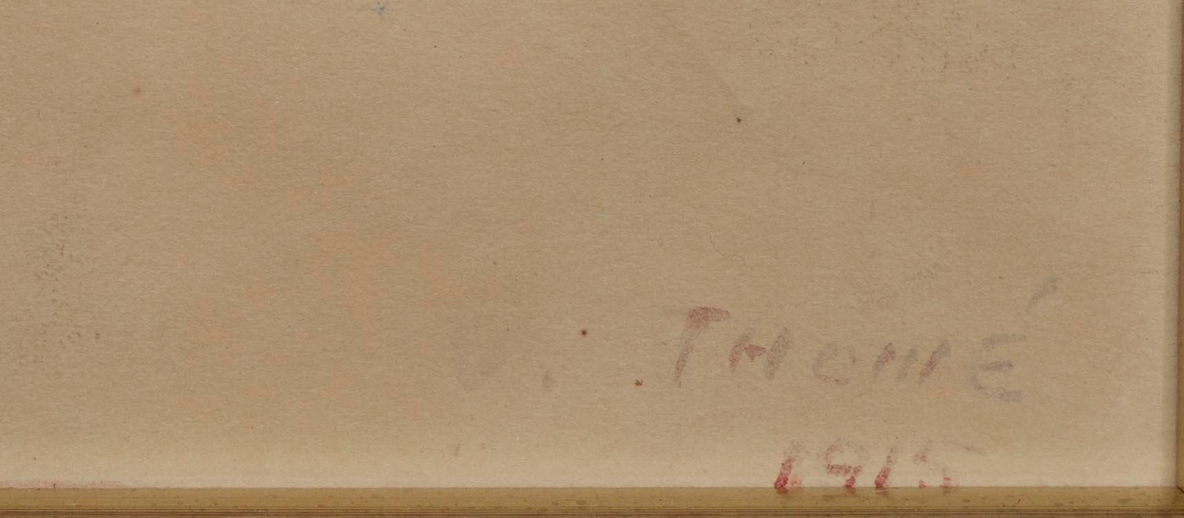 VERNER THOMÉ, vesiväri, sign. ja päiv. 1915.