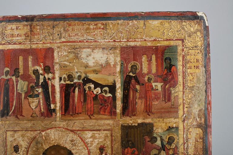 IKON, träpannå, Ryssland 1700-tal.