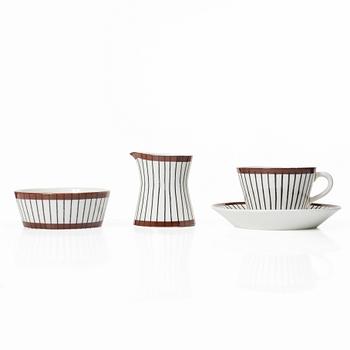 Stig Lindberg, Coffee service, 16 pieces, porcelain, “Spisa Ribb”, Gustavsberg.