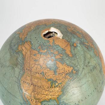 A miniature terrestrial globe, marked Adami Berlin Verlag von Dietrich Reimer 1856,