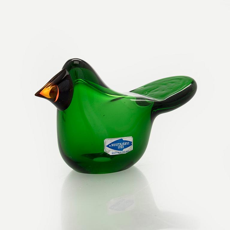 Oiva Toikka, A glass bird, "Flycatcher" signed Oiva Toikka Nuutajärvi Notsjö.