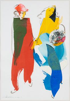 Jan Naliwajko, akvarell & collage, signerad och daterad 2004.