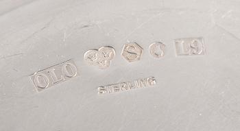 FAT SAMT BORDSGAFFLAR, 4 st, silver. Vikt ca 401 g.